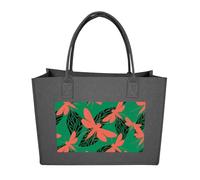 RLDOBOFE Moss Insect Wing Felt Tote Bag Reusable Foldable Grocery Bag Versatile Large Capacity Commuter Handbag, Dark Gray, One Size