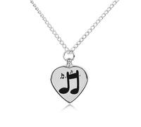 RLDOBOFE Music Note Cremation Jewelry for Ashes Heart Urn Necklaces Personalized Memorial Necklace Dog Cat Keepsake Pendant Custom Small Locket Ash Holder for Women Men