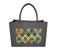 RLDOBOFE Mustard Yellow And Brown Felt Tote Bag Reusable Kitchen Grocery Bag Versatile Large Capacity Commuter Handbags, Dark Gray, One Size