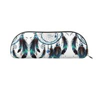 RLDOBOFE Native American Dream Catcher Pencil Pouch Leather,Small Pen Bags With Zipper For Pencils,Pens,Markers,Makeups,Change,Coins