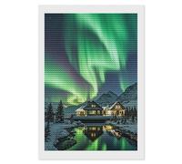 RLDOBOFE Northern Lights Diamond Painting Kit for Adults Round 5d Diamond Art Kits for Beginners DIY Full Drill Diamonds Dots Painting Gem Arts Crafts Home Wall Decor Gift 8"x12"