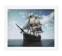 RLDOBOFE Old Sailing Ship Paint by Numbers Kit for Adults Beginners, Personalized Paint 40x50cm for DIY Crafts, Cute Painting for Office Wall Decor Gift, Home Activity, Anniversary