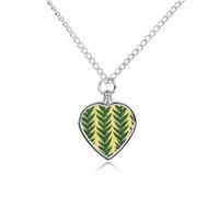 RLDOBOFE Olive Leaf Vines Cremation Jewelry for Ashes Heart Urn Necklaces Personalized Memorial Necklace Dog Cat Keepsake Pendant Custom Small Locket Ash Holder for Women Men