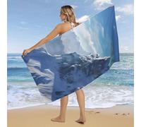 RLDOBOFE Over Sized 63" X 31" Snow Mountain Beach Towel Soft Pool Towels Quick Dry Sand Free Beach Towel Blanket Essentials Accessories Towels for Travel Bath Camping Adults