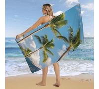 RLDOBOFE Over Sized 63" X 31" Tropical Palm Tree Beach Towel Soft Pool Towels Quick Dry Sand Free Beach Towel Blanket Essentials Accessories Towels for Travel Bath Camping Adults