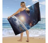 RLDOBOFE Over Sized 63" X 31" Universe Galaxy Outer Space Beach Towel Soft Pool Towels Quick Dry Sand Free Beach Towel Blanket Essentials Accessories Towels for Travel Bath Camping Adults