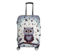 RLDOBOFE Owl Tree Branches Baggage Cover for Travel, Washable Suitcase Covers for Home, Dustproof Luggage Protector Skins with Zippers, Protector Anti Scratch, Luggage Covers, white, L, Luggage Case