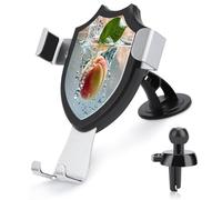 RLDOBOFE Peach Falling Into Water Car Phone Holder, Phone Holder Mount for Car Windshield Dashboard & Straight Air Vent, Universal Hands Free Automobile Cell Phone Holders for 4-6 Inch Smartphones