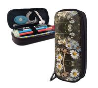 RLDOBOFE Pencil Case Large Capacity Pencil Pouch Aesthetic Pen Bag Office Stationery Organizer Leather Pen Holder The Key Is on the Ground Makeup Bags Pencil Case Box for Men Women Work Office