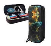RLDOBOFE Pencil Case Large Capacity Pencil Pouch Aesthetic Pen Bag Office Stationery Organizer Leather Pen Holder Colored Liquid Makeup Bags Pencil Case Box for Men Women Work Office