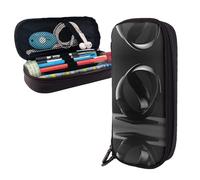 RLDOBOFE Pencil Case Large Capacity Pencil Pouch Aesthetic Pen Bag Office Stationery Organizer Leather Pen Holder Piece of Black Ornament Makeup Bags Pencil Case Box for Men Women Work Office