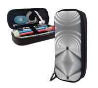 RLDOBOFE Pencil Case Large Capacity Pencil Pouch Aesthetic Pen Bag Office Stationery Organizer Leather Pen Holder White Subway Tunnel Makeup Bags Pencil Case Box for Men Women Work Office