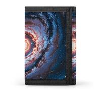 RLDOBOFE Planet Stars And Galaxy Wallet for Men with Cash Pocket 1 Id Window 8-13 Cards Slim Rfid Blocking Trifold Wallet