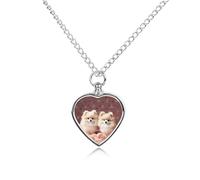 RLDOBOFE Pomeranians Puppies And Point Cremation Jewelry for Ashes Heart Urn Necklaces Personalized Memorial Necklace Dog Cat Keepsake Pendant Custom Small Locket Ash Holder for Women Men