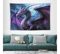 RLDOBOFE Purple Dragon Tapestry Wall Hanging Print Tapestry Home Decoration Funny Flag Tapestries Personalized Backdrop Art Poster for Men Women Bedroom Living Room Dorm 40"x60"
