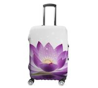 RLDOBOFE Purple Flower Travel Luggage Cover Anti Scratch Suitcase Protector Washable Elastic Baggage Cover, white, M, Stylish