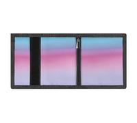 RLDOBOFE Purple Pastel Colors Trifold Wallet Minimalist Mens Wallet with Key Hook 8 Card Slots Modern Stylish Polyester Security Wallets Fashion Slim Credit Card Holder Id Window
