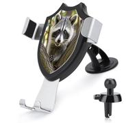 RLDOBOFE Raccoon Car Phone Holder, Phone Holder Mount for Car Windshield Dashboard & Straight Air Vent, Universal Hands Free Automobile Cell Phone Holders for 4-6 Inch Smartphones