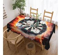 RLDOBOFE Rectangle Tablecloth Waterproof Table Cloth Dart Board Table Cover Tablecloth for Kitchen Dinning Wrinkle-Fre Rectangle Table Cloth for Wedding Party 54"x72"