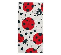 RLDOBOFE Red Black Spotted Ladybug Beach Towels for Women, Soft Absorbent Pool Towel for Men, Quick Dry Bath Towels for Travel, Lightweight Swim Towel for Shower, Camping, 30.3"x61.4"