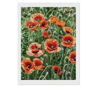 RLDOBOFE Red Flowers Leaves Diamond Painting Kit for Adults Round 5d Diamond Art Kits for Beginners DIY Full Drill Diamonds Dots Painting Gem Arts Crafts Home Wall Decor Gift 12"x16"
