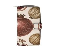 RLDOBOFE Red Fruit PU Leather Long Wallet Travel Wallets