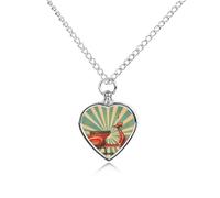 RLDOBOFE Red Motorcycle Cremation Jewelry for Ashes Heart Urn Necklaces Personalized Memorial Necklace Dog Cat Keepsake Pendant Custom Small Locket Ash Holder for Women Men