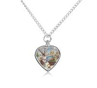 RLDOBOFE Reindeer Christmas Presents Urn Necklace Heart Cremation Jewelry for Ashes Memorial Keepsake Jewelry with Funnel Filler Urn Locket for Women Men to Hold Ashes of Pet Loved Ones