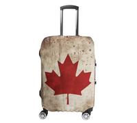 RLDOBOFE Retro Canada Flag Baggage Cover for Travel, Washable Suitcase Covers for Home, Dustproof Luggage Protector Skins with Zippers, Protector Anti Scratch, Luggage Covers, white, M, Luggage Case
