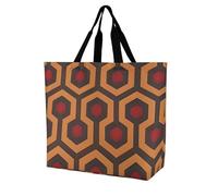 RLDOBOFE Reusable Grocery Bags, Foldable Shopping Bag with Strong Handles, Large Capacity Shining Overlook Tote Bags for Travel, Waterproof Shoulder Bag for Work, Beach, Picnic, Bulk Gifts