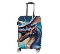 RLDOBOFE Roaring Dragon Baggage Cover for Travel, Washable Suitcase Covers for Home, Dustproof Luggage Protector Skins with Zippers, Protector Anti Scratch, Luggage Covers, white, M, Luggage Case