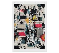 RLDOBOFE Rock Music Pattern Diamond Painting Kit for Adults Square 5D Diamond Art Kits for Beginners DIY Full Drill Diamonds Dots Painting Gem Arts Crafts Home Wall Decor Gift 8"x12"