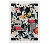 RLDOBOFE Rock Music Pattern Diamond Painting Kit for Adults Square 5D Diamond Art Kits for Beginners DIY Full Drill Diamonds Dots Painting Gem Arts Crafts Home Wall Decor Gift 12"x16"