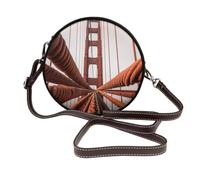 RLDOBOFE Ropes on The Golden Gate Bridge Shoulder Bag for Women PU Leather Purses Retro Clutch Handbags with Zipper & Removable Strap for Daily Use, Phone Wallet, Trendy Ladies Crossbody Bag