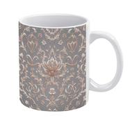RLDOBOFE Rose Gold Wallpaper Ceramic Coffee Mug, 11.2 Oz Tea Cup with Handle, Coffee Cup for Latte Hot Tea Cappuccino Mocha Cocoa