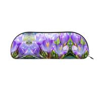 RLDOBOFE Saffron Pencil Pouch Leather,Small Pen Bags With Zipper For Pencils,Pens,Markers,Makeups,Change,Coins