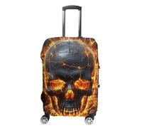 RLDOBOFE Shattering of Skull Baggage Cover for Travel, Washable Suitcase Covers for Home, Dustproof Luggage Protector Skins with Zippers, Protector Anti Scratch, Luggage Covers, white, Small, Luggage