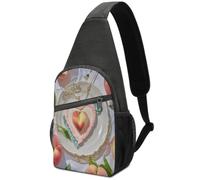 RLDOBOFE Shining PeachHeart (2) Sling Bag Crossbody Bags Chest Bag