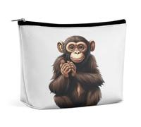 RLDOBOFE Sitting Monkey Makeup Bag Cosmetic Bags Toiletry Bag