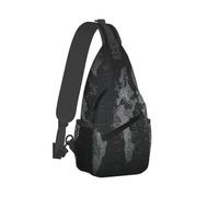 RLDOBOFE Sling Bag for Women Men Crossbody Shoulder Bag Black World Map Chest Bag Small Sling Backpack Daypack Fanny Packs
