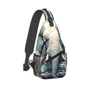 RLDOBOFE Sling Bag for Women Men Crossbody Shoulder Bag Car Elephant Chest Bag Small Sling Backpack Daypack Fanny Packs