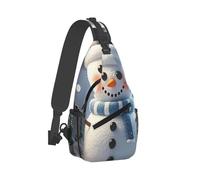RLDOBOFE Sling Bag for Women Men Crossbody Shoulder Bag Happy Snowman Chest Bag Small Sling Backpack Daypack Fanny Packs