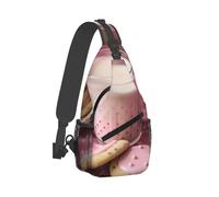 RLDOBOFE Sling Bag for Women Men Crossbody Shoulder Bag Hot Milk and Biscuits Chest Bag Small Sling Backpack Daypack Fanny Packs