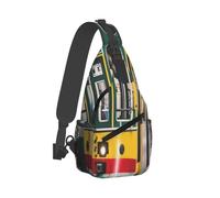 RLDOBOFE Sling Bag for Women Men Crossbody Shoulder Bag Lisbon Tram Chest Bag Small Sling Backpack Daypack Fanny Packs
