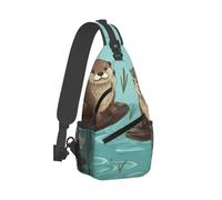 RLDOBOFE Sling Bag for Women Men Crossbody Shoulder Bag Otters Chest Bag Small Sling Backpack Daypack Fanny Packs