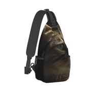 RLDOBOFE Sling Bag for Women Men Crossbody Shoulder Bag Tabby Cat Chest Bag Small Sling Backpack Daypack Fanny Packs