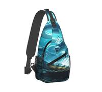 RLDOBOFE Sling Bag for Women Men Crossbody Shoulder Bag the Dragon King Chest Bag Small Sling Backpack Daypack Fanny Packs