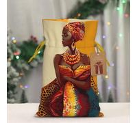 RLDOBOFE Small Reusable Gift Packaging Bag Holiday Party Christmas Gift Bag Drawstring Hessian Gift Bag with Tag and Tie Small Christmas Bags for Gifts