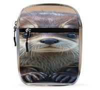 RLDOBOFE Small Sling Bag for Women Men Fanny Pack with Adjustable Strap | Cute Otter Crossbody Bag Water Resistant Crossbody Backpack Zipper Shoulder Sling Bag for Daily use