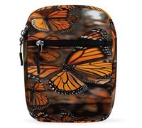 RLDOBOFE Small Sling Bag for Women Men Fanny Pack with Adjustable Strap | Monarch Butterflies Crossbody Bag Water Resistant Crossbody Backpack Zipper Shoulder Sling Bag for Daily use